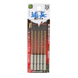SK11 Hex Shaft Tin Iron Drill, Normal, Set of 5, 0.1 inches (3.5 mm)