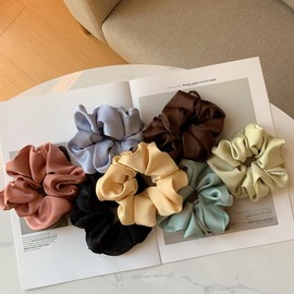 AIMALL 14 Colors Large Scrunchies Satin Elastics Hair Hair Bands Rope Tie Ponytail Accessory Bobbles Soft Hair Bands Hair Ties for Girls Women, Durable Hair Ties, Comfortable Hair Accessories for Girls