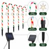Solar Christmas Pathway Lights for Outdoor Décor – 5-Piece 8-Mode