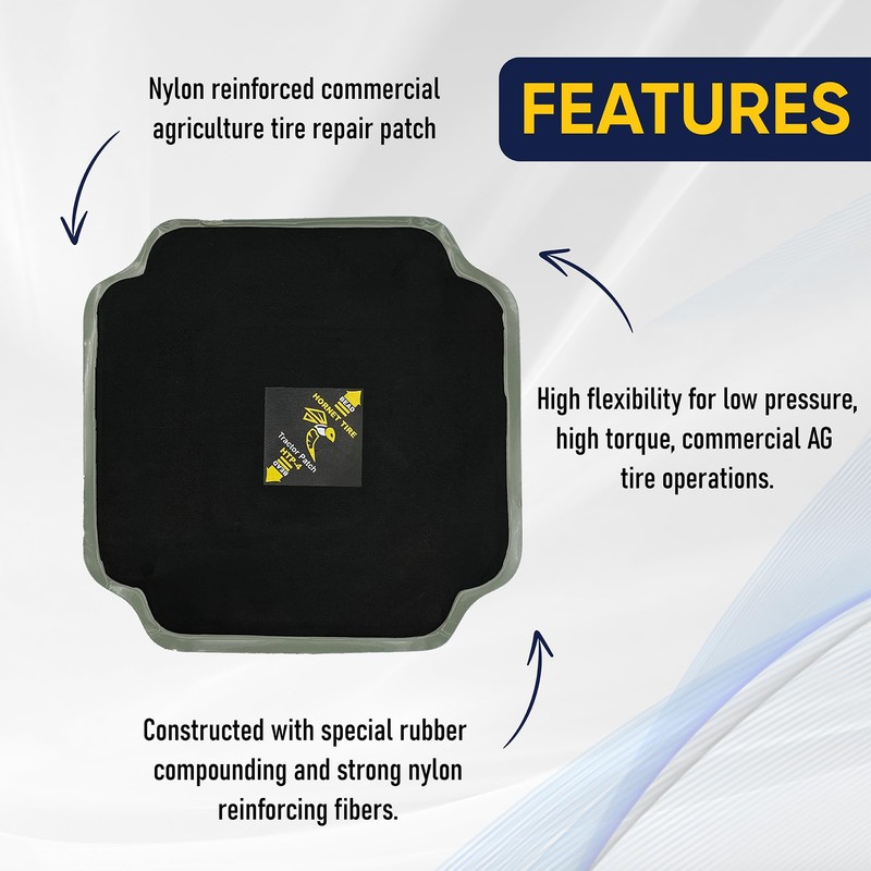 Hornet Tire Bias Tractor Tire Repair Patch HTP1 - Single