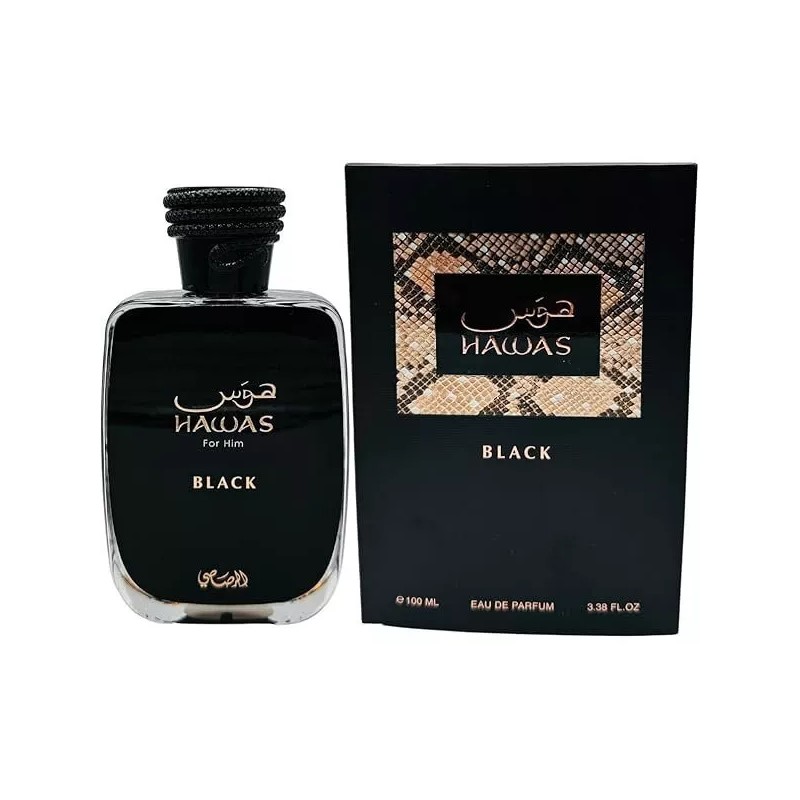 Rasasi Hawas Black Spray 3.4 Oz For Men
