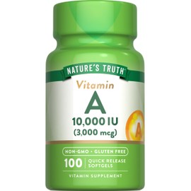Nature's Truth Nature's Truth Vitamin A 10000 IU Softgels | 100 Count | Non-GMO & Gluten Free Supplement