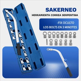 Kit De Herramientas Para Tensores De Correa Universales 15pc Azul Marino