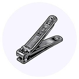 24 x 40mm Round 'Nail Clippers' Stickers (SK00069466)