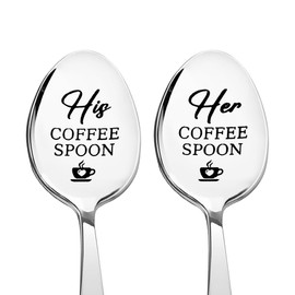 Valentines Day Couple Gifts for Him and Her Coffee Spoon Set Gift for Couple His and Hers Anniversary Wedding Gifts for Couple Newlyweds Engagement Gifts for Couples Her Him Boyfriend Coffeespoon Set