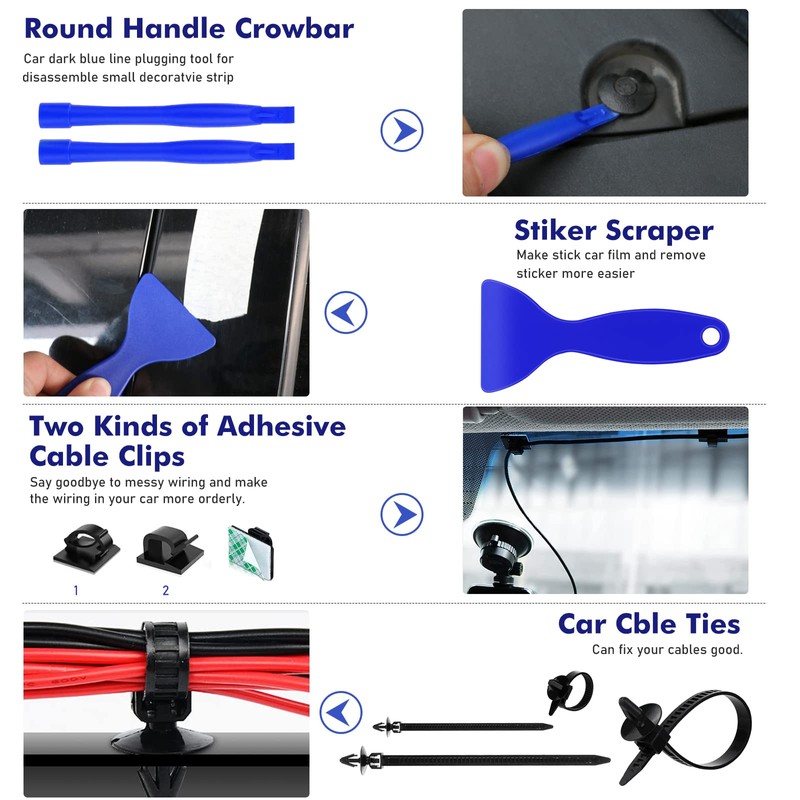 JNLK 352pcs Trim Removal Tool, Pry Tool, Door Panel Removal