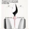 Double Head Baby Silicone Food Spoon (Pink), Baby Fruit Scraping