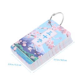 WOONEKY 1set Japanese Language Learning Cards for Beginners Gojū Flashcards for Hiragana Practice Portable and Study Tool for Boys and Girls and Adults for Travel and Classroom Learning