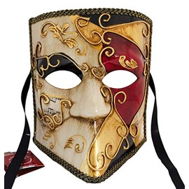 LannaKind Venetian Mask Casanova Bauta Ball Mask Carnival Fancy Dress Men (Bauta04)