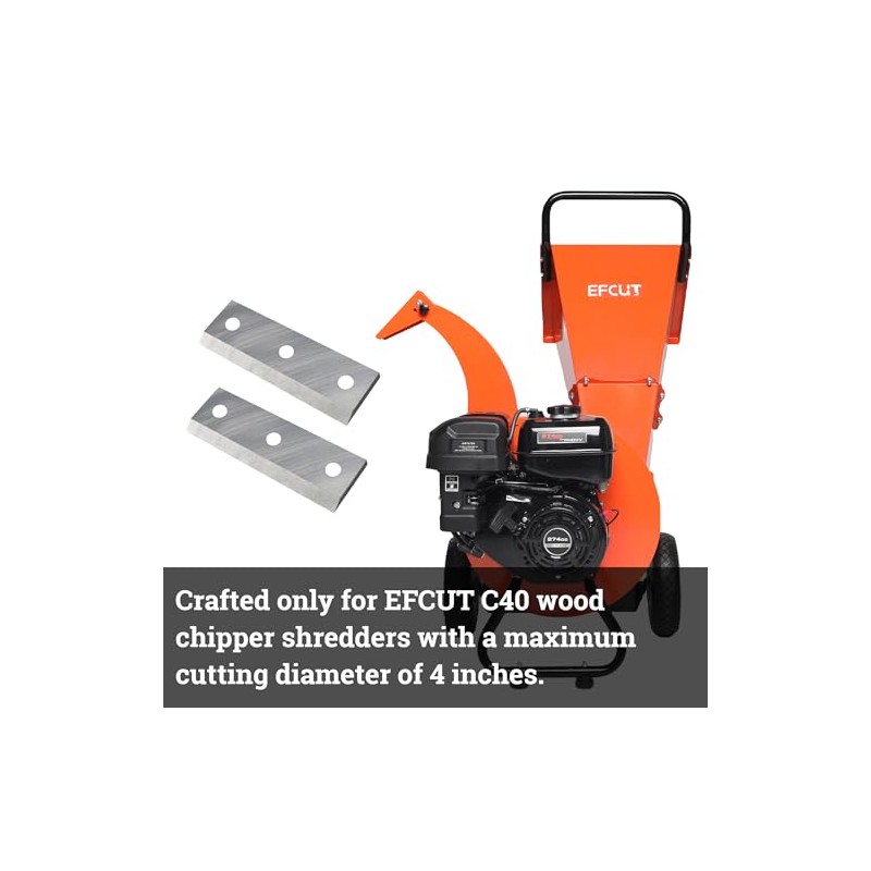 EFCUT Blades Replacement only for C40 Wood Chipper 4 INCH,