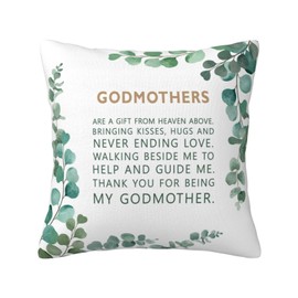 IYUBOFU Mothers Day Godmother Gifts from Godchild - Godmother Birthday Gift from Godchild - God Mother Gifts for Women - Gifts for Godmother Throw Pillow Covers 18x18 inch