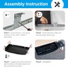Solid Steel Under Desk Keyboard Tray Slide Out with 360°
