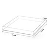 ATOZONE Extra Large Clear Modern Acrylic Ottoman Tray with Cutout