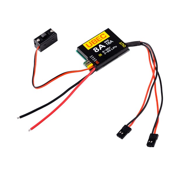 Universal UBEC-8A 6V-36V 2-8s LiPo Independent power supply module For