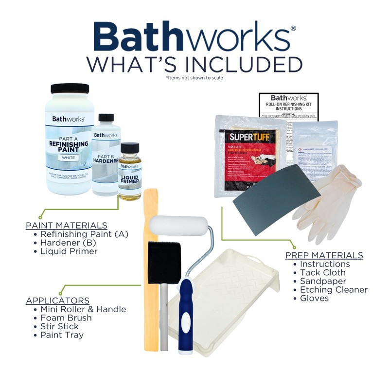 Bathworks DIY Bathtub & Tile Refinishing Kit; 20 oz; Tub;
