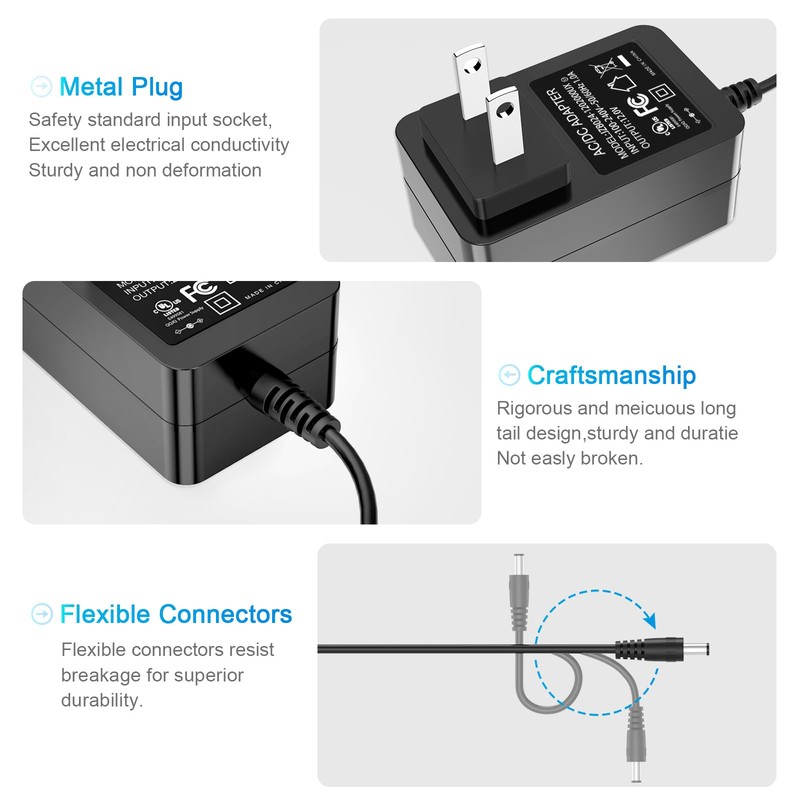 Replacement for LEVOIT Air Purifier (LAP-C161-WUS) Charger, 12V Power Supply