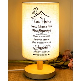 PRSTENLY New Home Gifts, Christmas Gifts House Warming Gifts for New Home Gifts for Couple Friends Family Table Lamp with Warming Words, Housewarming Presents New Home Owner Gift Ideas First Home