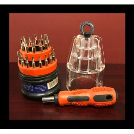 Real Work Tools SCREWDRIVER SET REPAIR KIT ~ REAL WORK TOOLS ~ ALL-IN-ONE ~ POCKET SET