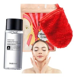 Duo Toalla Guante Desmaquillante + Agua Micelar 50ml Universo en Línea Facial