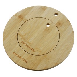CAPTAIN STAG UG-3070 Bamboo Trivet Cutting Board, Dutch & Skillet, Bamboo Plate Set