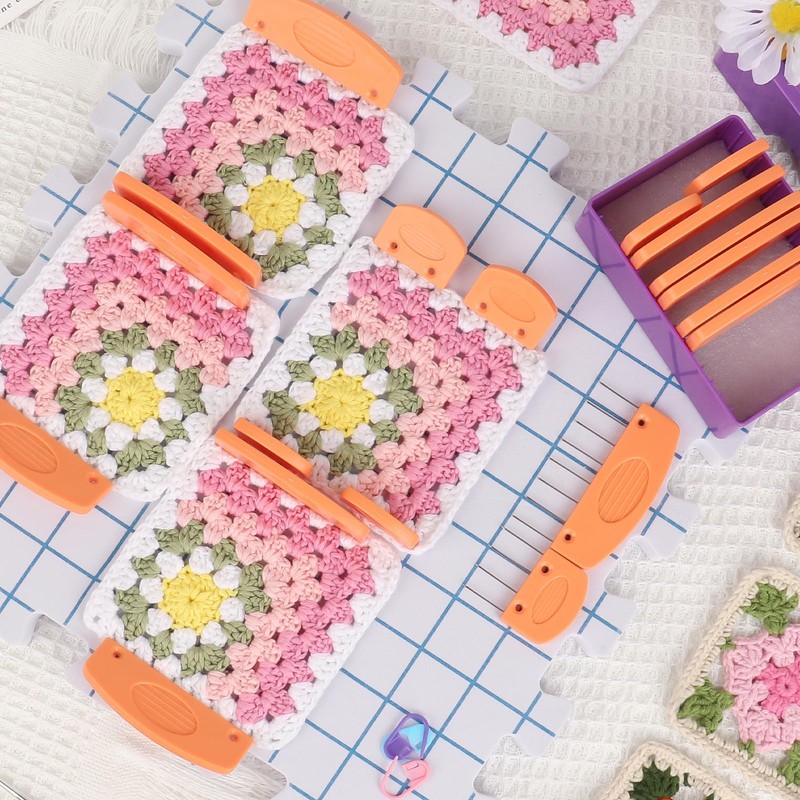 Reessy Blocking Pins, 20Pcs Blocking Pins for Knitting and Crochet