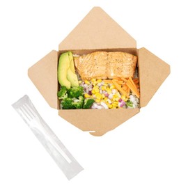 Basic Nature 6.5 Inch Wrapped Compostable Forks, 250 Individually Wrapped Plant-Based Silverware - For Hot And Cold Foods, White CPLA Plastic Disposable Cutlery, BPI-Certified - Restaurantware