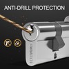 Bwintech 60mm(30T/30) Chrome Plated Euro Cylinder Lock,Door Barrel Lock,Thumbturn Knob
