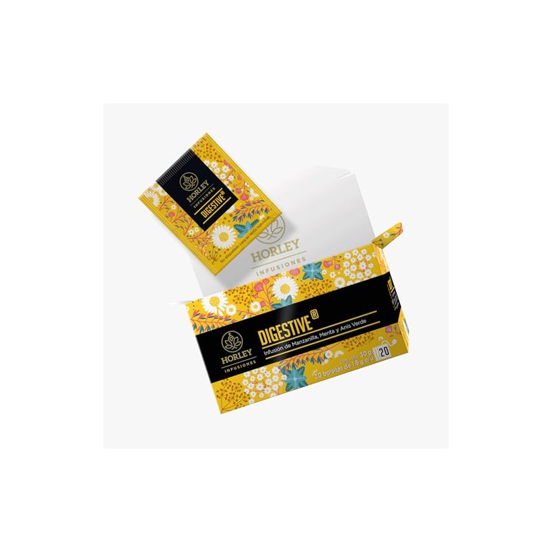 Horley DIGESTIVE Infusión de Manzanilla, Menta y Anís Verde, con