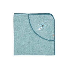 Sterntaler Baby Unisex Bath Towel Baby GOTS Kalla - Bath Poncho Baby, Hooded Towel, Bath Towel Children with Koala Motif - Organic - Blue Mottled