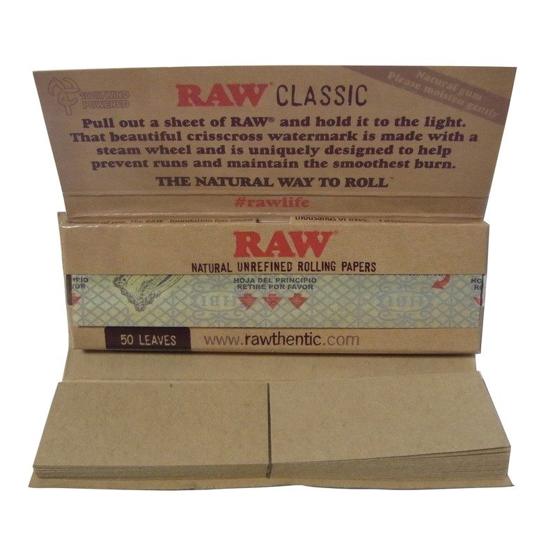 Set of 3 RAW 1 1/4 Connoisseur Raw Natural Unrolling