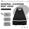KLHB-YF 21 Oz Black Cotton Mop Head Replacement Heavy Duty