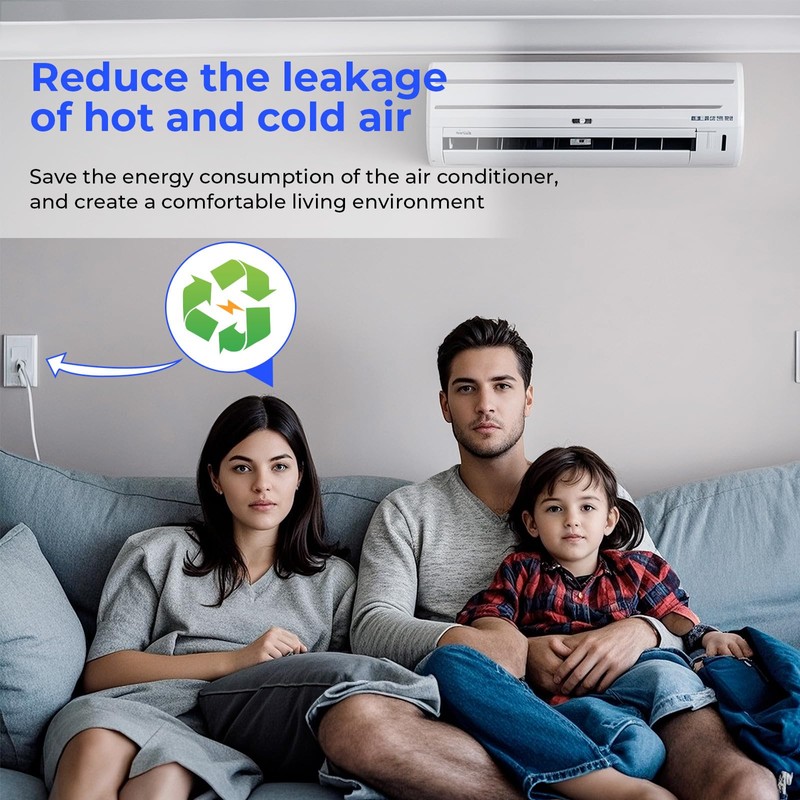 Electric Switch Socket Cover Pads Pre-Punched EVA Foam Rectangle Replacement