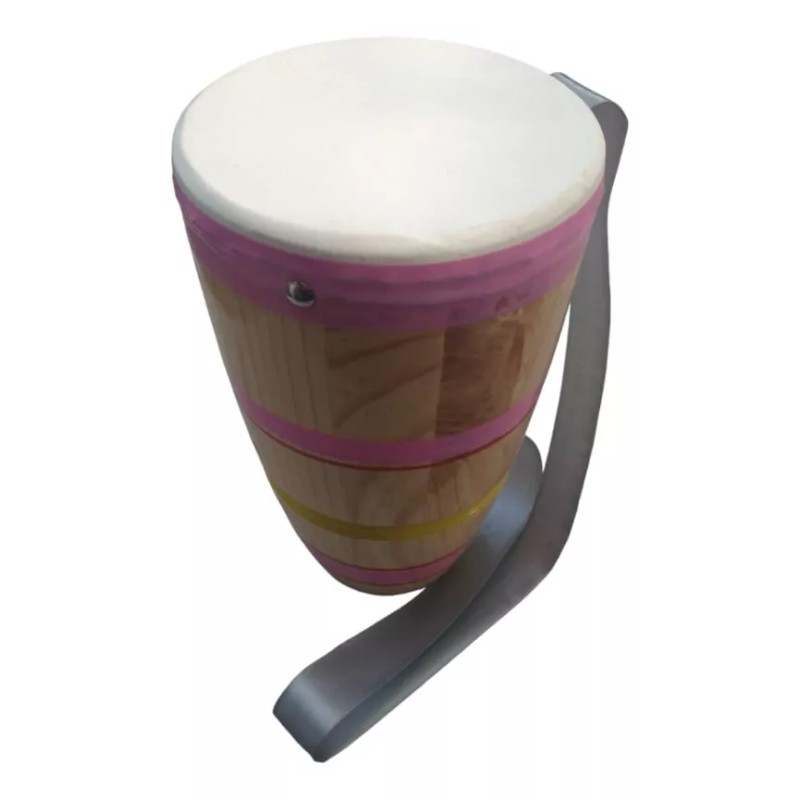 Didakta Mini Conga Infantil Madera 20x14cm. Con Cinta Tambor Musical