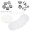 SEAFRONT Pack of 100 Badge Film PVC Material Transparent Circle