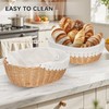 WILLOW WEAVE 14" Handmade Wicker Bread Basket for Serving, Set