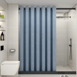 Black Shower Curtain Rod, Adjustable Shower Curtain Rod for Bathroom, Heavy Duty Shower Rod 28 to 90" for Closet Rods, Doorway, Balcony and Laundry Room-Matte Black