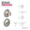 Decoranddecor Round Turn and Release Set for Bathroom Lock 54mm