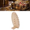 Jewelry Display Stand Freestanding Wooden Hand Made Flame Leaf Shape