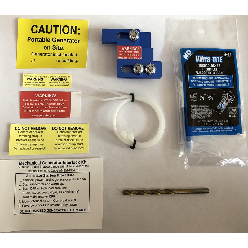 GenSafety Generator Breaker Panel Interlock Kit for GE 100 Amp