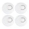 4PCS D Ring Patch PVC Round Shape Strong Stainless Steel