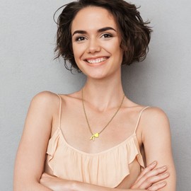 JewelryWe Jewellery Women's Necklace Letter Heart Initial Alphabet A-Z Stainless Steel Pendant with Chain for Women Girls Silver/Gold, Stainless Steel, Agate