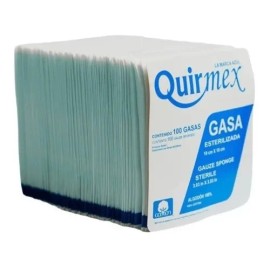 Gasa Estéril 10x10 Cm Refil 100 Piezas Quirmex