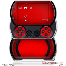 Colorburst Red - Decal Style Skins (fits Sony PSPgo)