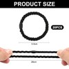 20 Pieces Of Black Braided Hair Ties, Elastic Hair Ropes,