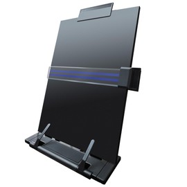 Yuetshuni Desktop Document Holder, Black Paper Holder Stand for Desk, Metal Paper Stand for Desk When Typing, 7 Adjustable Angles Copyholder