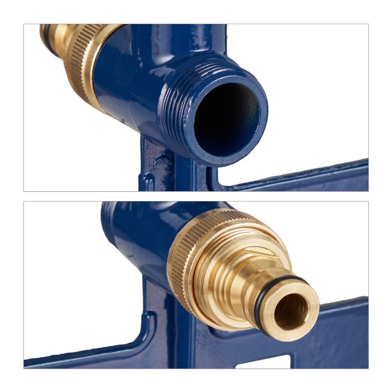 Relaxdays Lawn Sprinkler 360° Garden Irrigation 11m Range Ground Spike