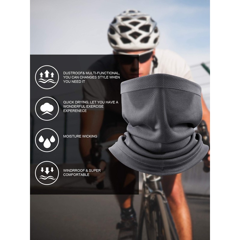 4 Pieces Neck Gaiter Bandana Face Mask Sun Cooling Protection