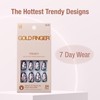 GoldFinger 24 Pcs Press On Nails, Long Coffin Fake Nails,