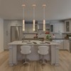 Upfelw 3-Pack Modern Crystal Pendant Light for Kitchen Island, Elegant