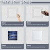 Flamorrow White Plastic Access Panel for Drywall, 8 x 8